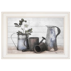 Floral Farmhouse II 1 White Framed Print Wall Art - Homeroots