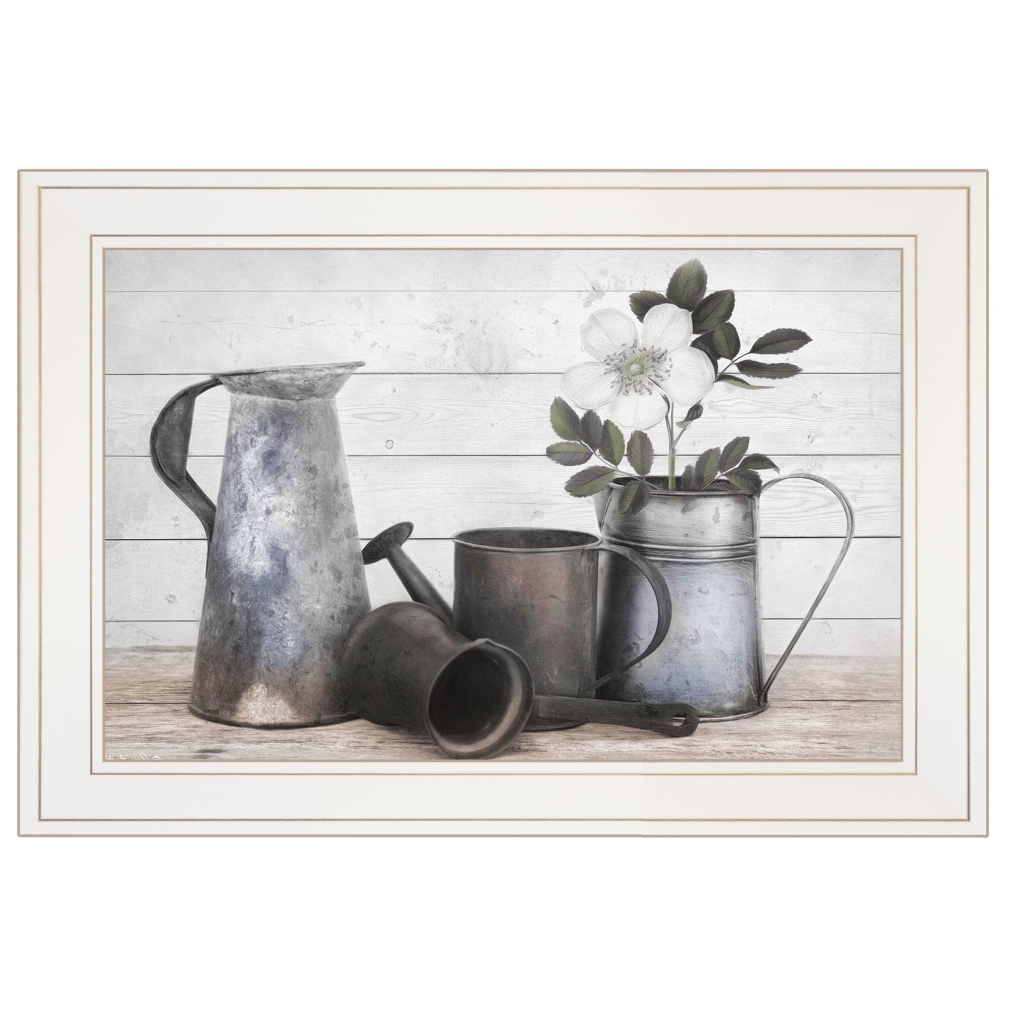 Floral Farmhouse II 1 White Framed Print Wall Art - Homeroots