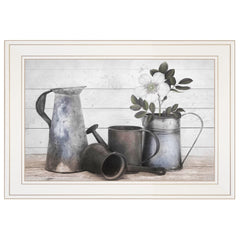 Floral Farmhouse II 1 White Framed Print Wall Art - Homeroots