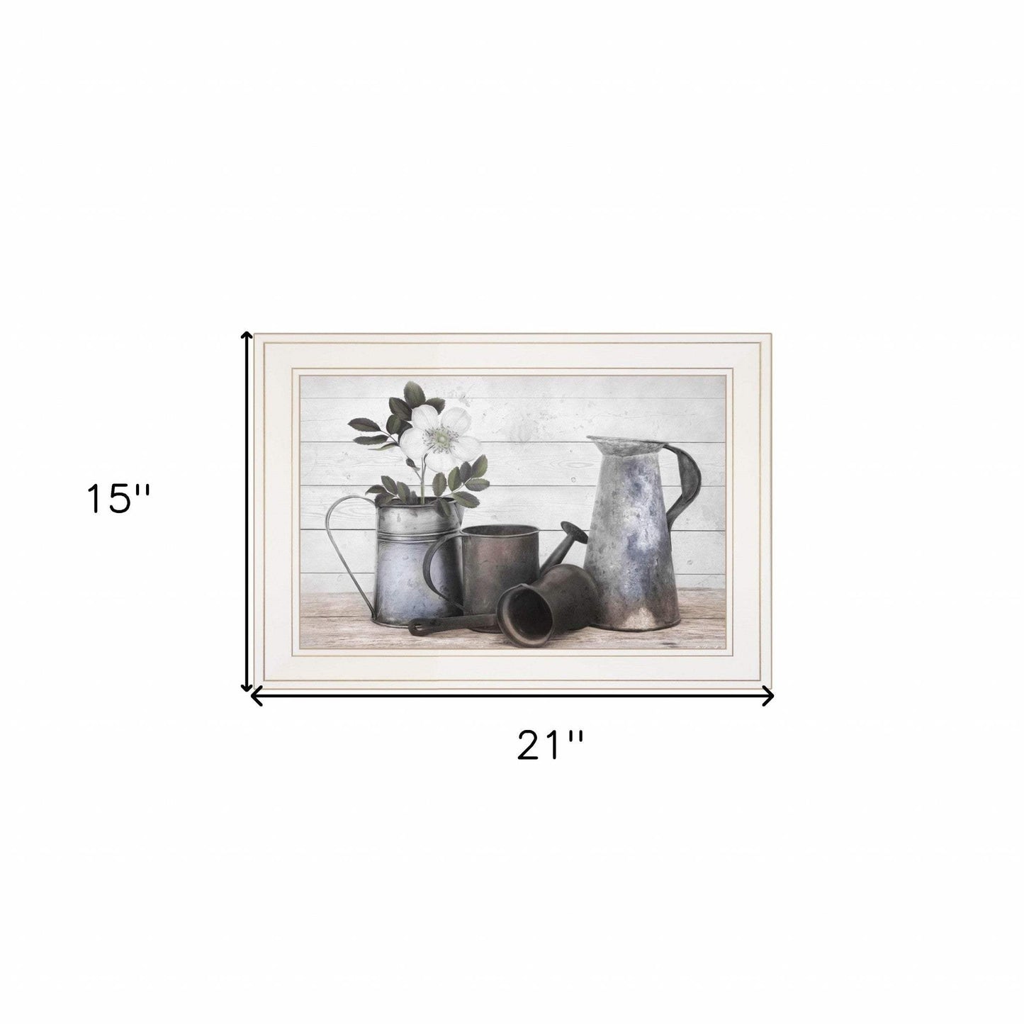 Floral Farmhouse II 1 White Framed Print Wall Art - Homeroots - Flyclothing LLC