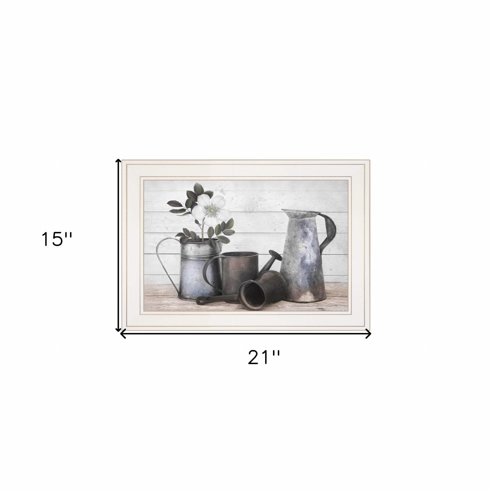 Floral Farmhouse II 1 White Framed Print Wall Art - Homeroots - Flyclothing LLC