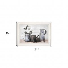 Floral Farmhouse II 1 White Framed Print Wall Art - Homeroots