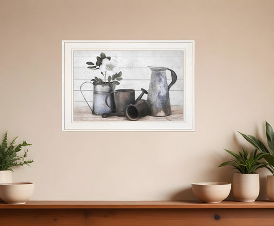 Floral Farmhouse II 1 White Framed Print Wall Art - Homeroots