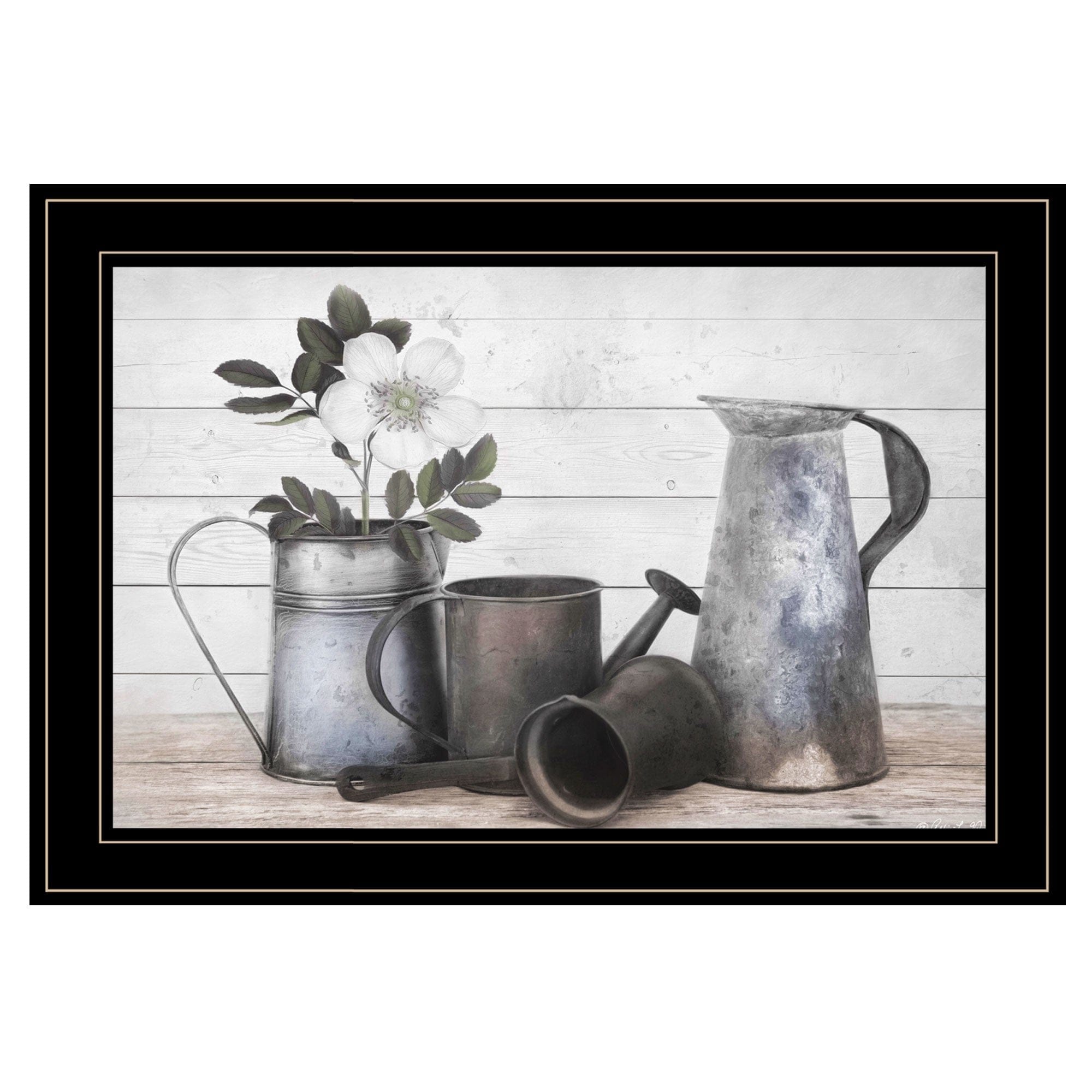 Floral Farmhouse II 2 Black Framed Print Wall Art - Homeroots