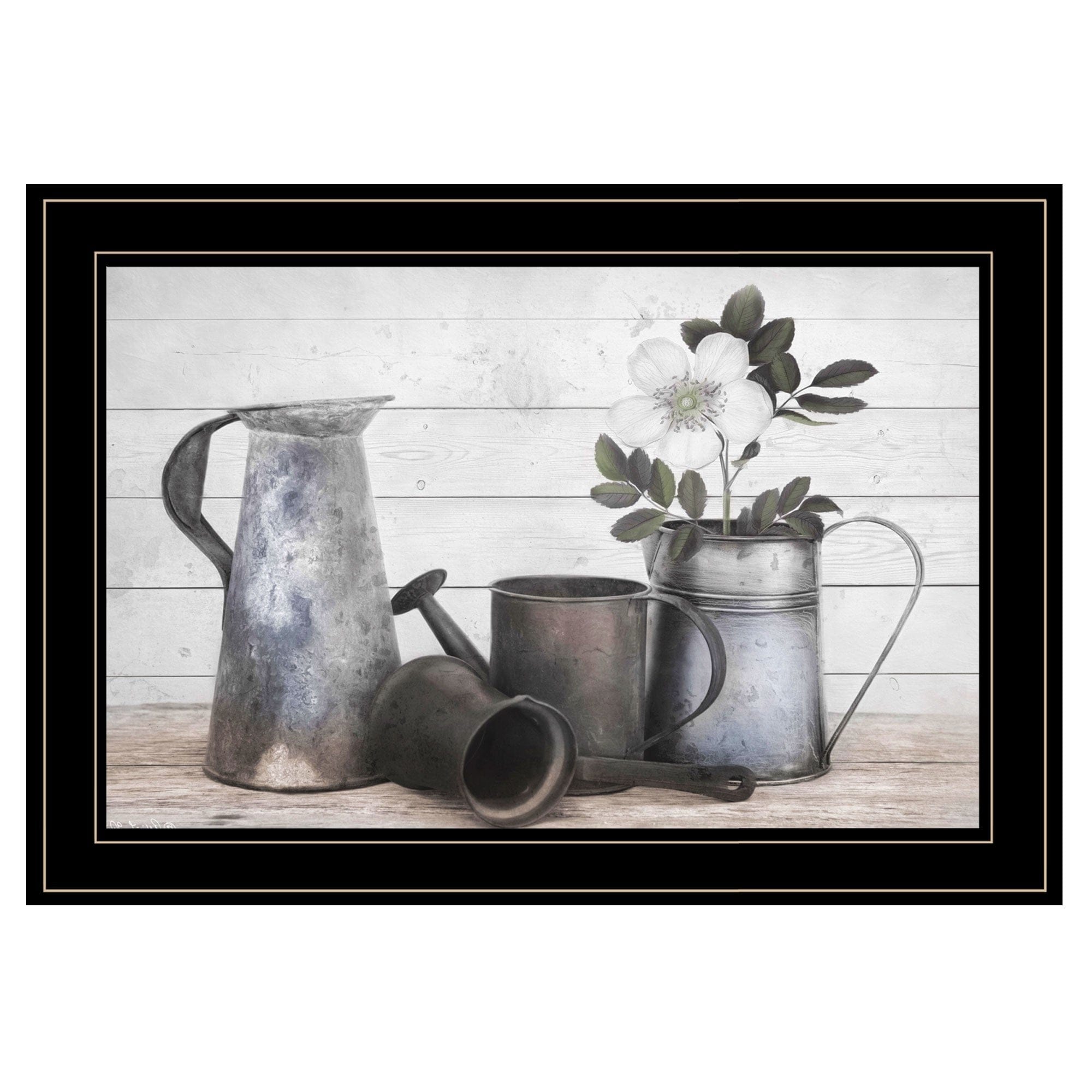 Floral Farmhouse II 2 Black Framed Print Wall Art - Homeroots
