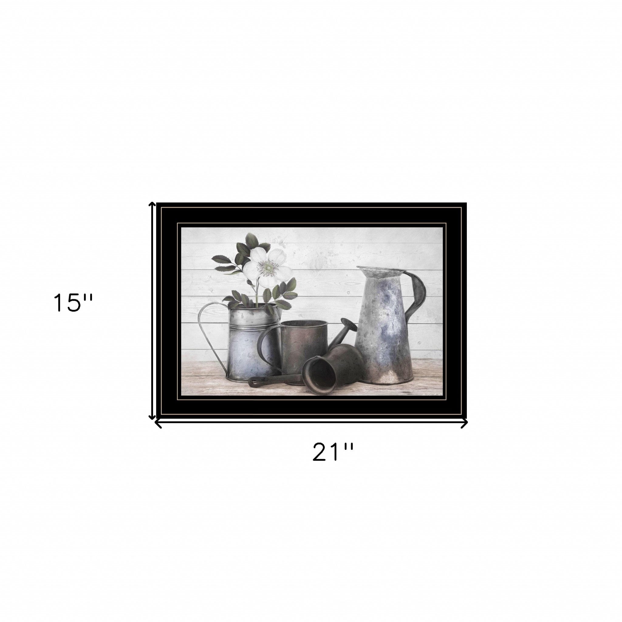 Floral Farmhouse II 2 Black Framed Print Wall Art - Homeroots