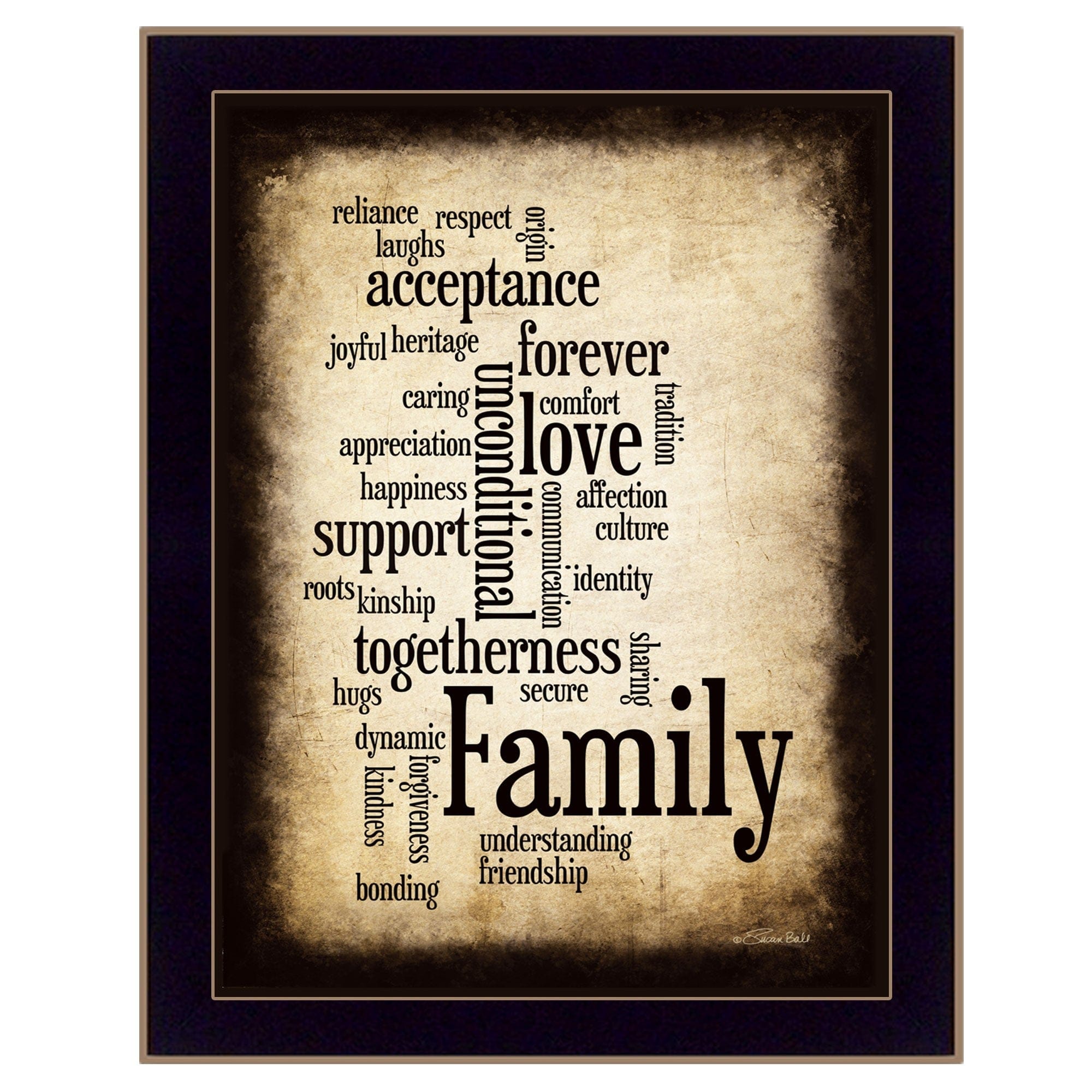 Family 11 Black Framed Print Wall Art - Homeroots