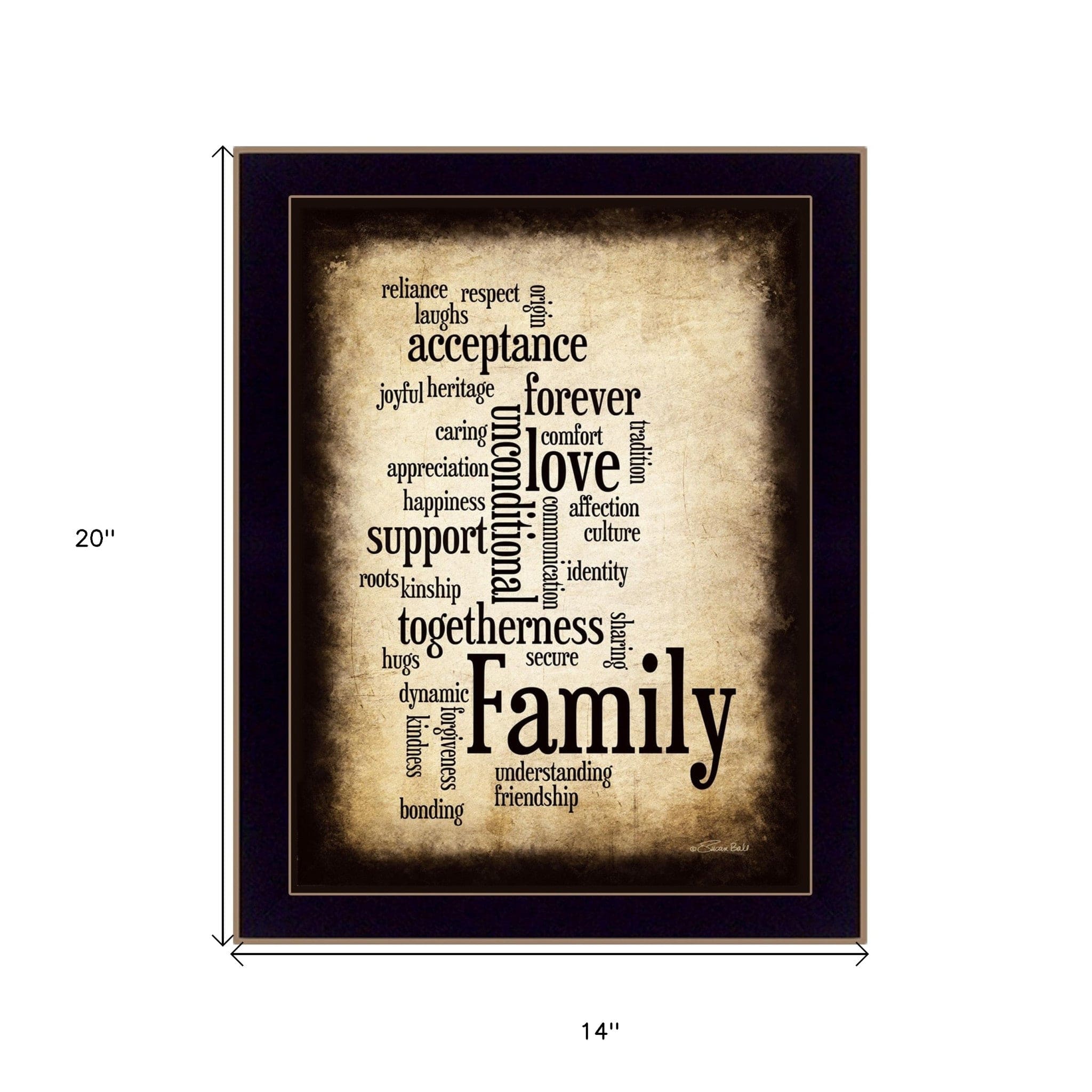 Family 11 Black Framed Print Wall Art - Homeroots