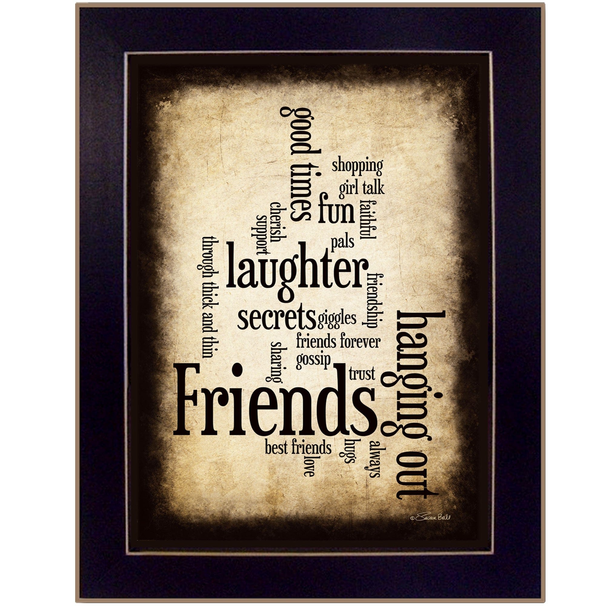 Friends 4 Black Framed Print Wall Art - Homeroots