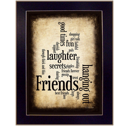 Friends 4 Black Framed Print Wall Art - Homeroots