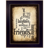 Friends 4 Black Framed Print Wall Art - Homeroots