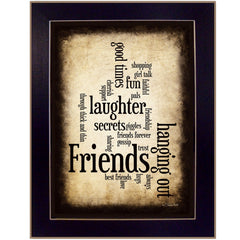 Friends 4 Black Framed Print Wall Art - Homeroots