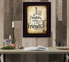 Friends 4 Black Framed Print Wall Art - Homeroots