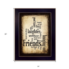 Friends 4 Black Framed Print Wall Art - Homeroots