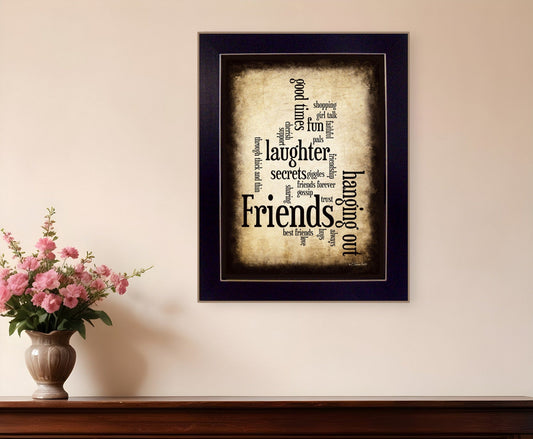 Friends 4 Black Framed Print Wall Art - Homeroots