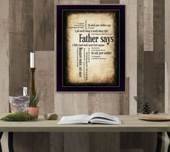 Father Says 2 Black Framed Print Wall Art - Homeroots
