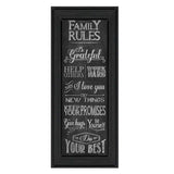 Family Rules 1 Black Framed Print Wall Art - Homeroots - Flyclothing LLC