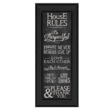 House Rules Black Framed Print Wall Art - Homeroots - Flyclothing LLC