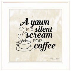 A Silent Scream for Coffee 1 White Framed Print Wall Art - Homeroots