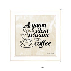 A Silent Scream for Coffee 1 White Framed Print Wall Art - Homeroots