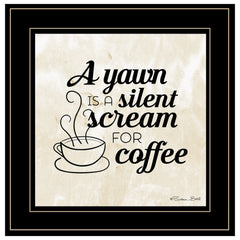 A Silent Scream for Coffee 2 Black Framed Print Wall Art - Homeroots