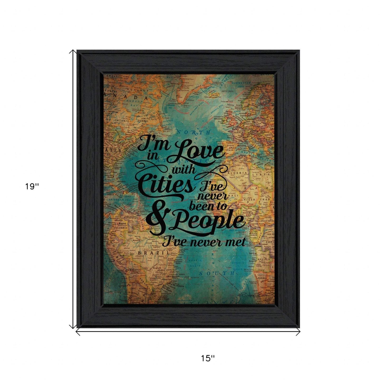 Cities and People Black Framed Print Wall Art - Homeroots - Flyclothing LLC