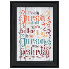 The Only Person 1 Black Framed Print Wall Art - Homeroots