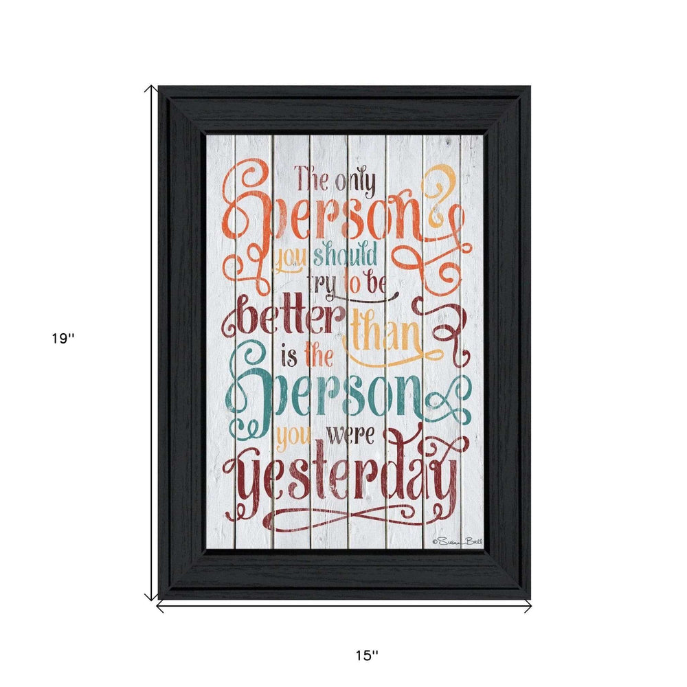 The Only Person 1 Black Framed Print Wall Art - Homeroots - Flyclothing LLC