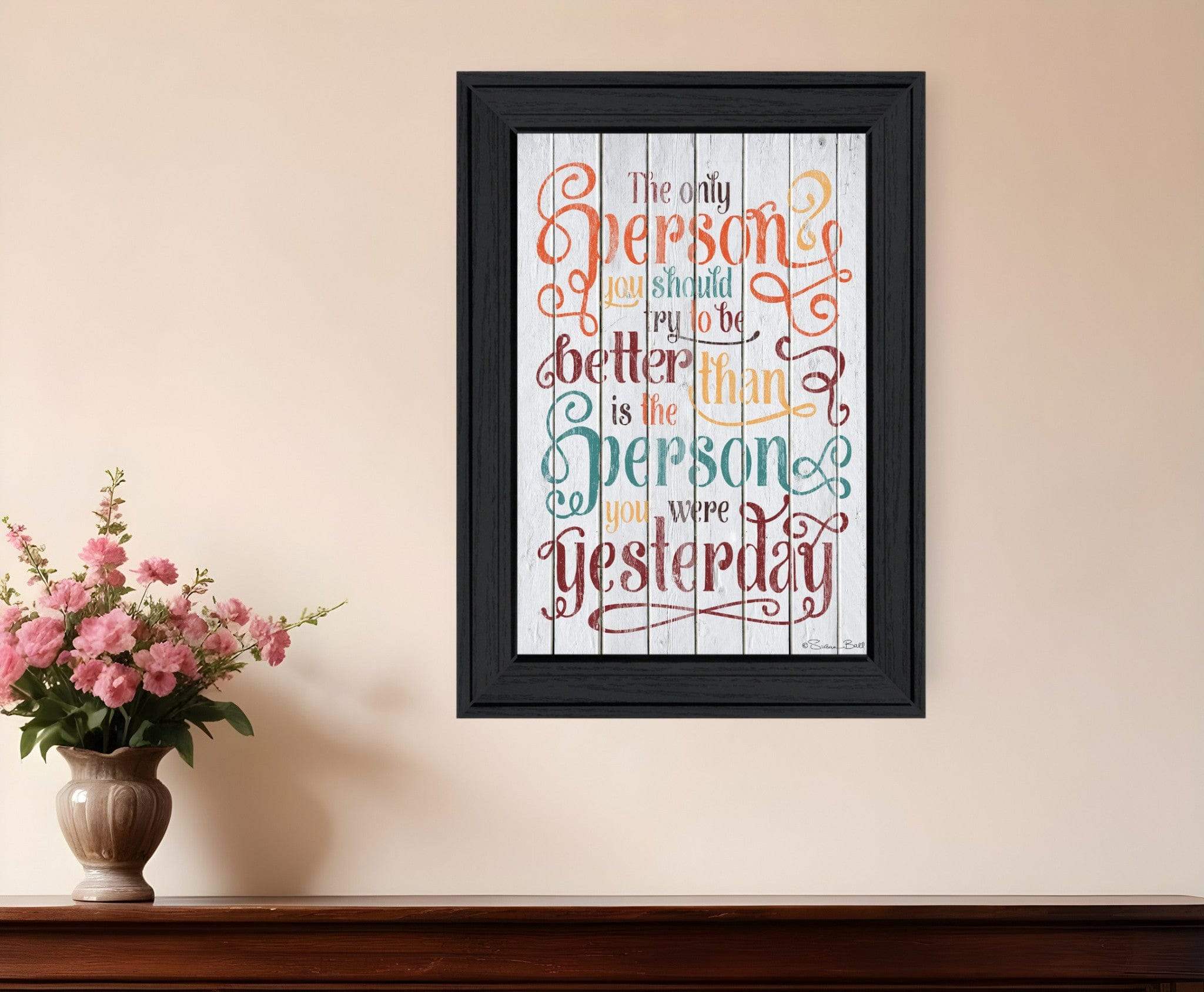 The Only Person 1 Black Framed Print Wall Art - Homeroots - Flyclothing LLC