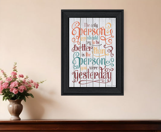 The Only Person 1 Black Framed Print Wall Art - Homeroots