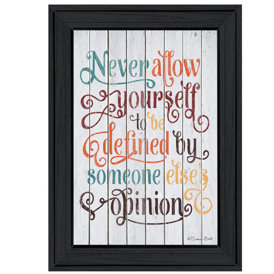 Never Allow Yourself Black Framed Print Wall Art - Homeroots
