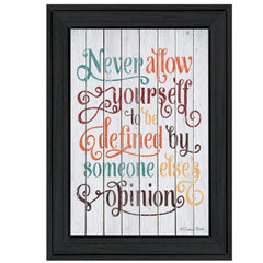 Never Allow Yourself Black Framed Print Wall Art - Homeroots