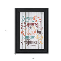 Never Allow Yourself Black Framed Print Wall Art - Homeroots