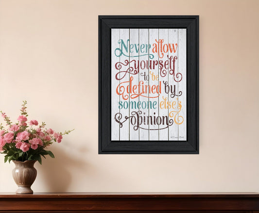 Never Allow Yourself Black Framed Print Wall Art - Homeroots