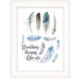 Breathing Dreams Like Air 1 White Framed Print Wall Art - Homeroots - Flyclothing LLC