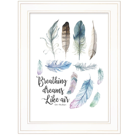 Breathing Dreams Like Air 1 White Framed Print Wall Art - Homeroots