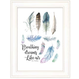 Breathing Dreams Like Air 1 White Framed Print Wall Art - Homeroots - Flyclothing LLC