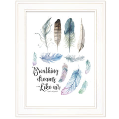 Breathing Dreams Like Air 1 White Framed Print Wall Art - Homeroots