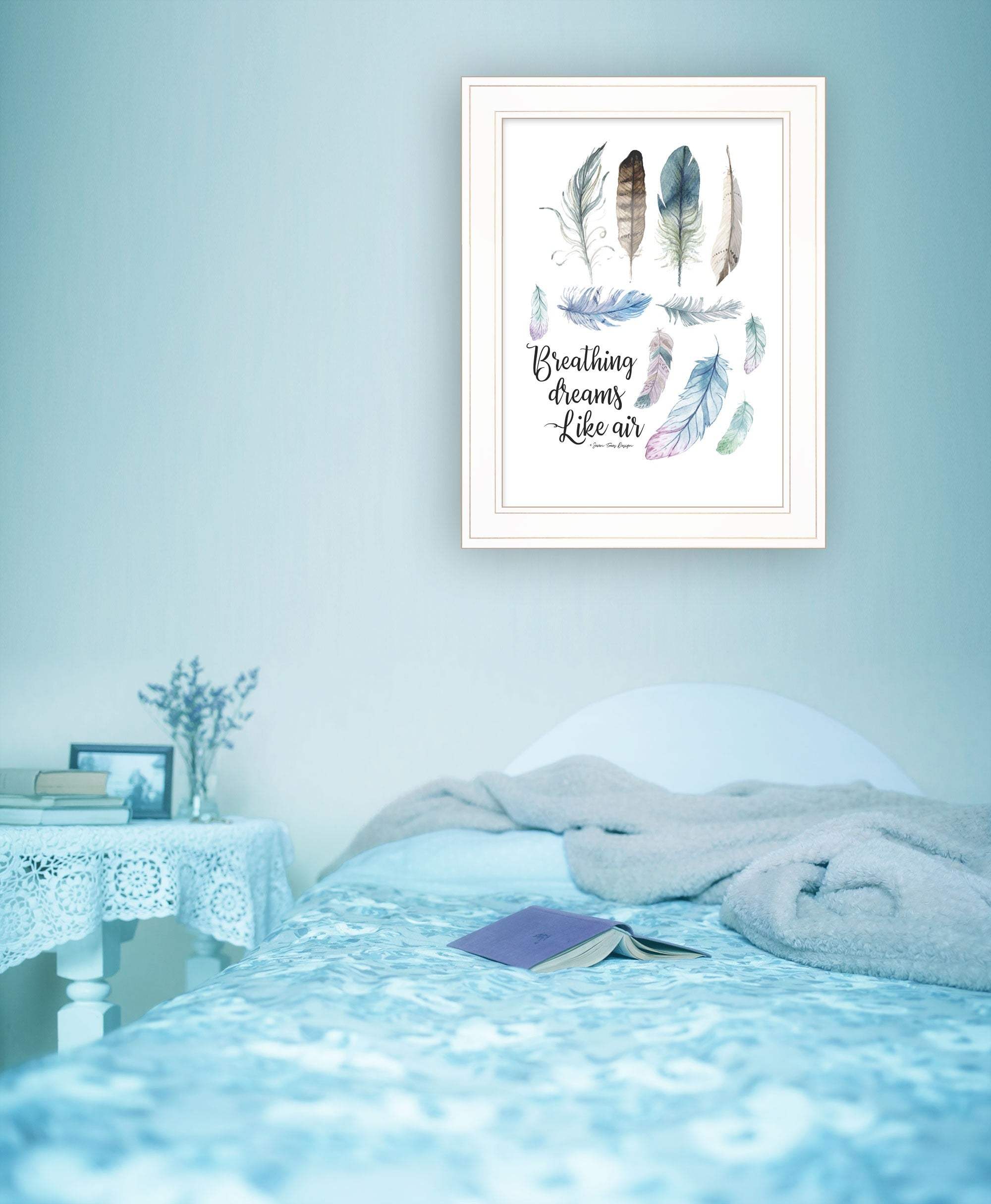 Breathing Dreams Like Air 1 White Framed Print Wall Art - Homeroots - Flyclothing LLC