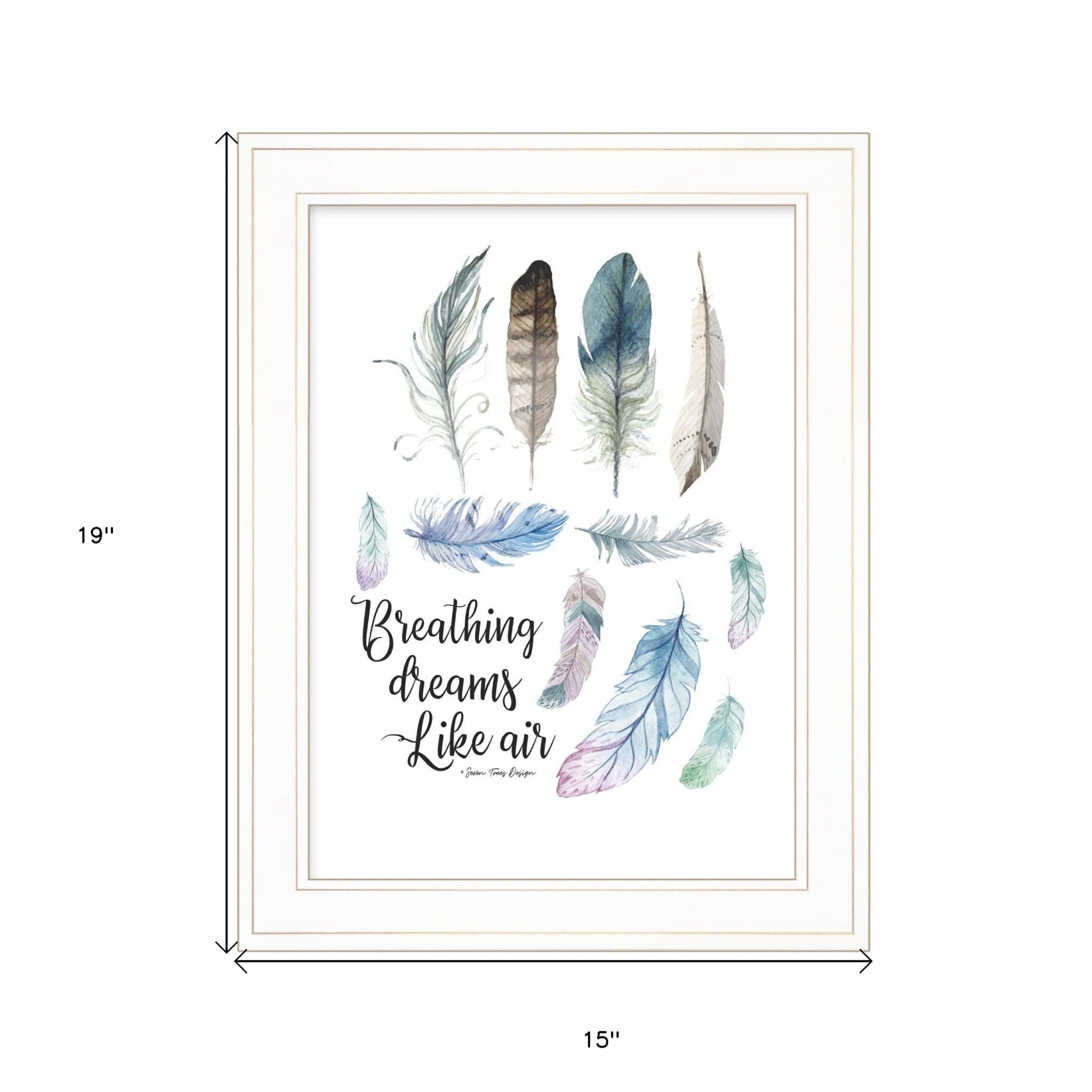 Breathing Dreams Like Air 1 White Framed Print Wall Art - Homeroots