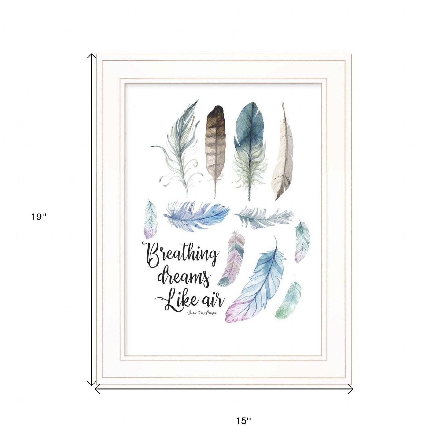 Breathing Dreams Like Air 1 White Framed Print Wall Art - Homeroots - Flyclothing LLC