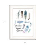 Breathing Dreams Like Air 1 White Framed Print Wall Art - Homeroots - Flyclothing LLC