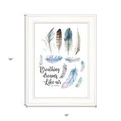 Breathing Dreams Like Air 1 White Framed Print Wall Art - Homeroots