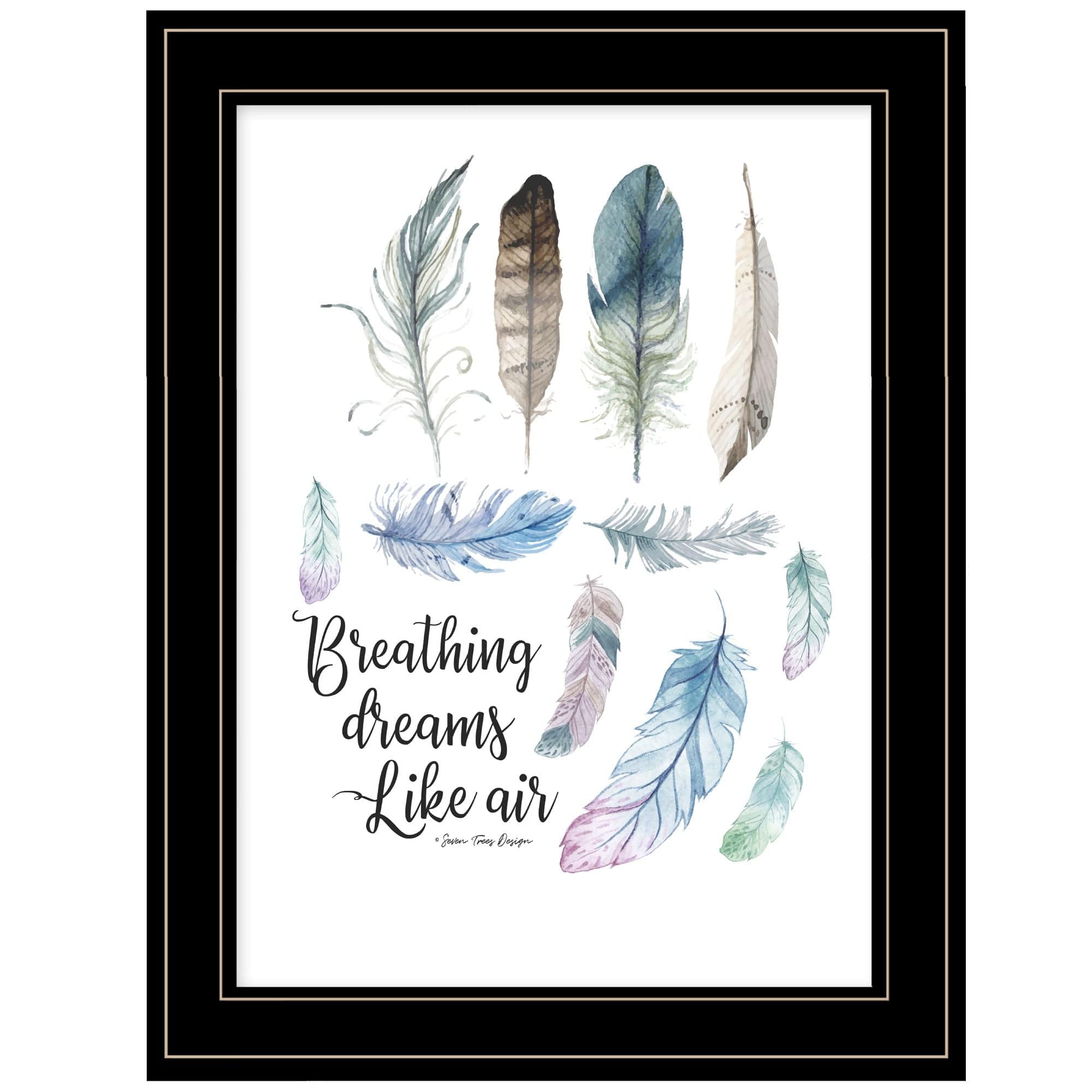 Breathing Dreams Like Air 2 Black Framed Print Wall Art - Homeroots