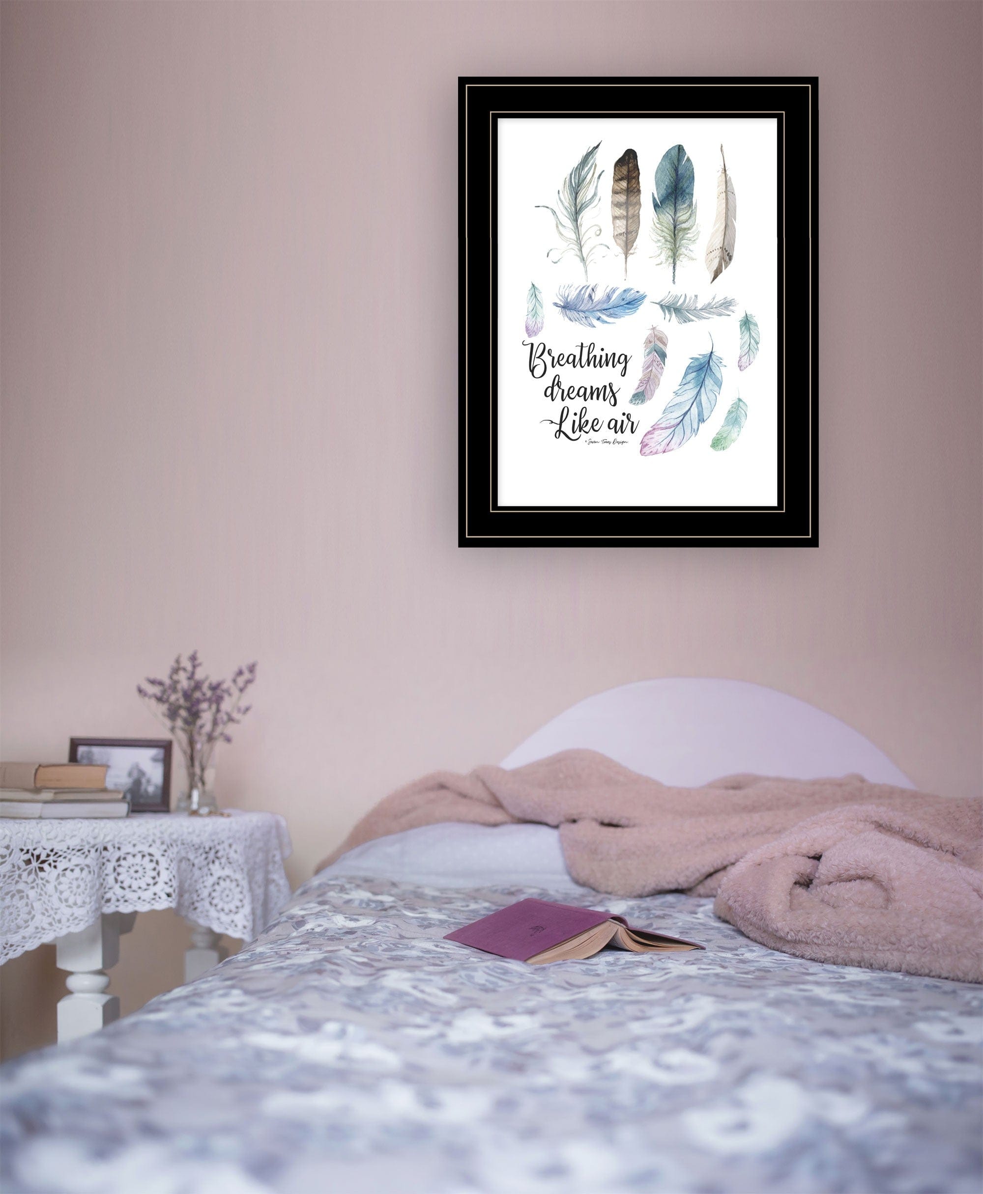 Breathing Dreams Like Air 2 Black Framed Print Wall Art - Homeroots
