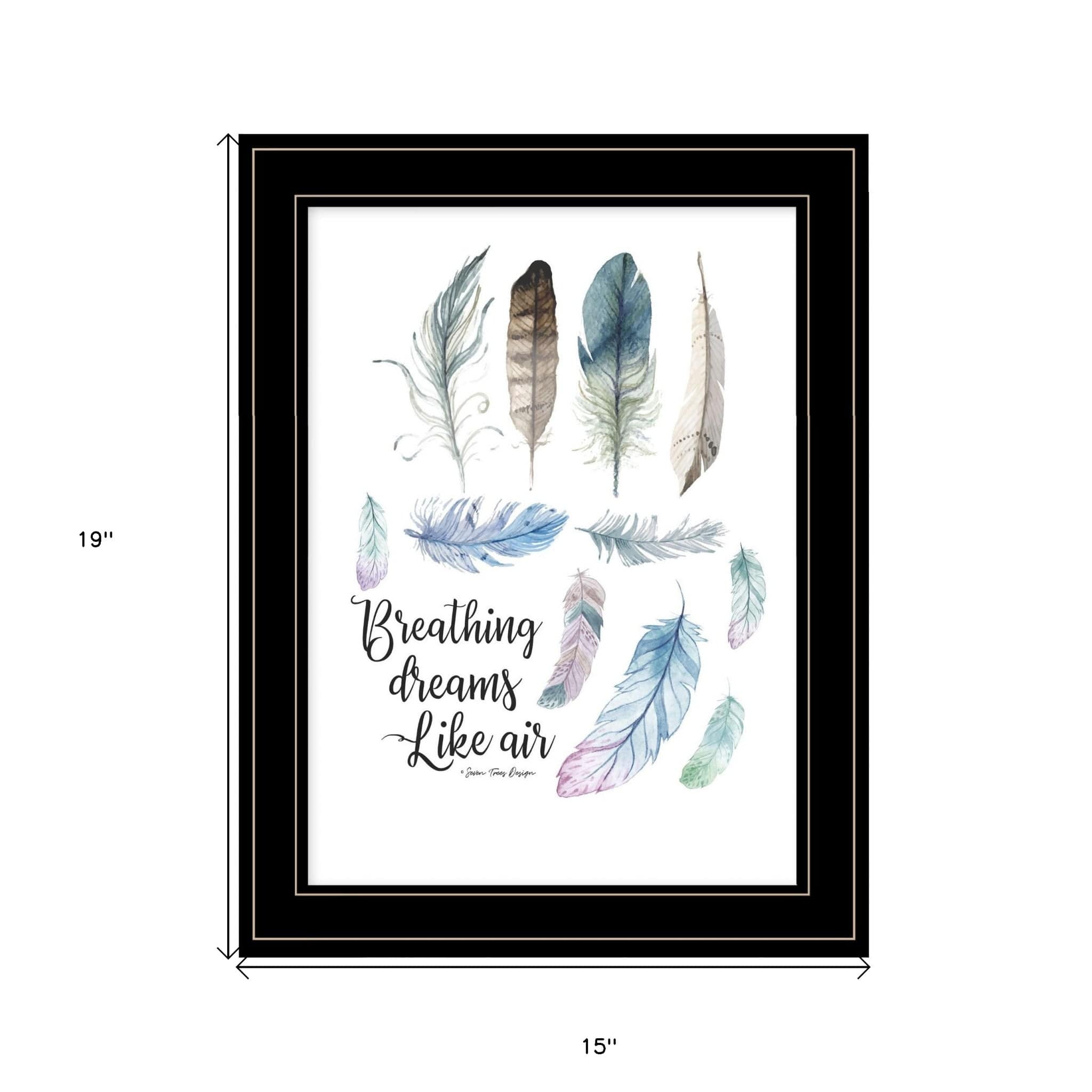 Breathing Dreams Like Air 2 Black Framed Print Wall Art - Homeroots
