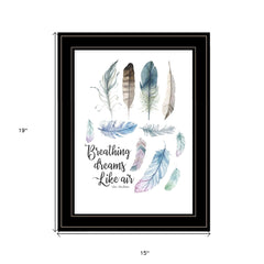 Breathing Dreams Like Air 2 Black Framed Print Wall Art - Homeroots