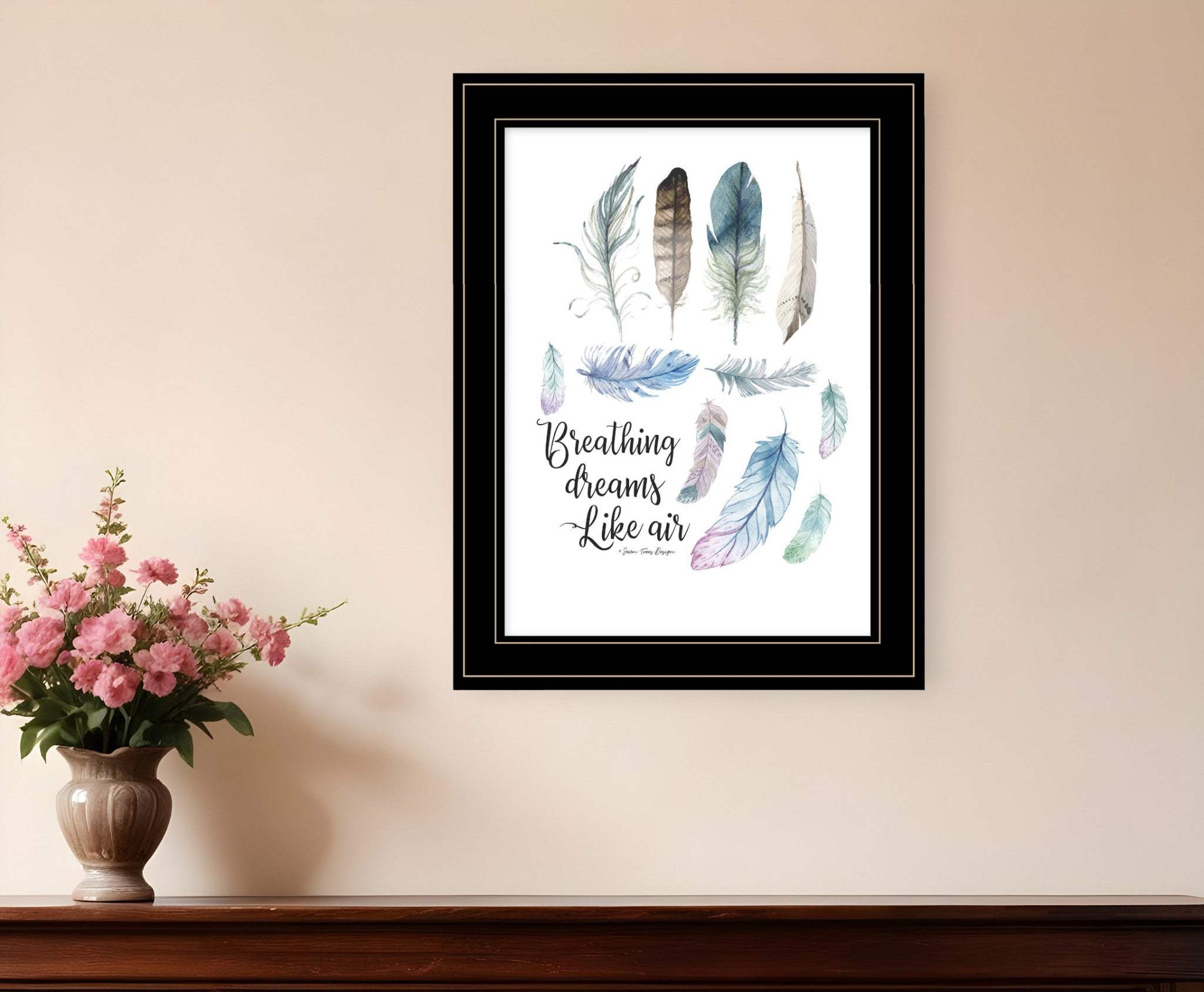 Breathing Dreams Like Air 2 Black Framed Print Wall Art - Homeroots - Flyclothing LLC