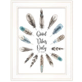 Good Vibes Only 1 White Framed Print Wall Art - Homeroots - Flyclothing LLC