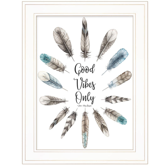 Good Vibes Only 1 White Framed Print Wall Art - Homeroots